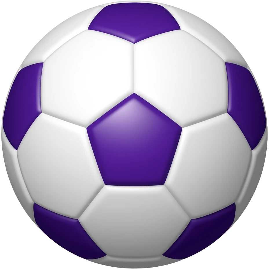 Ballons de foot champion League blanc et violet emoji
