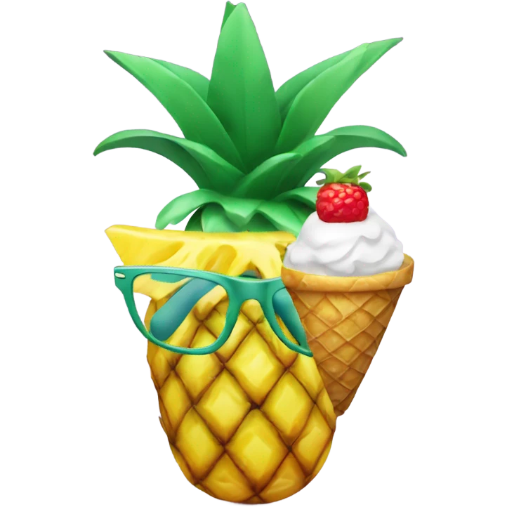 Pineapple with ice cream  emoji