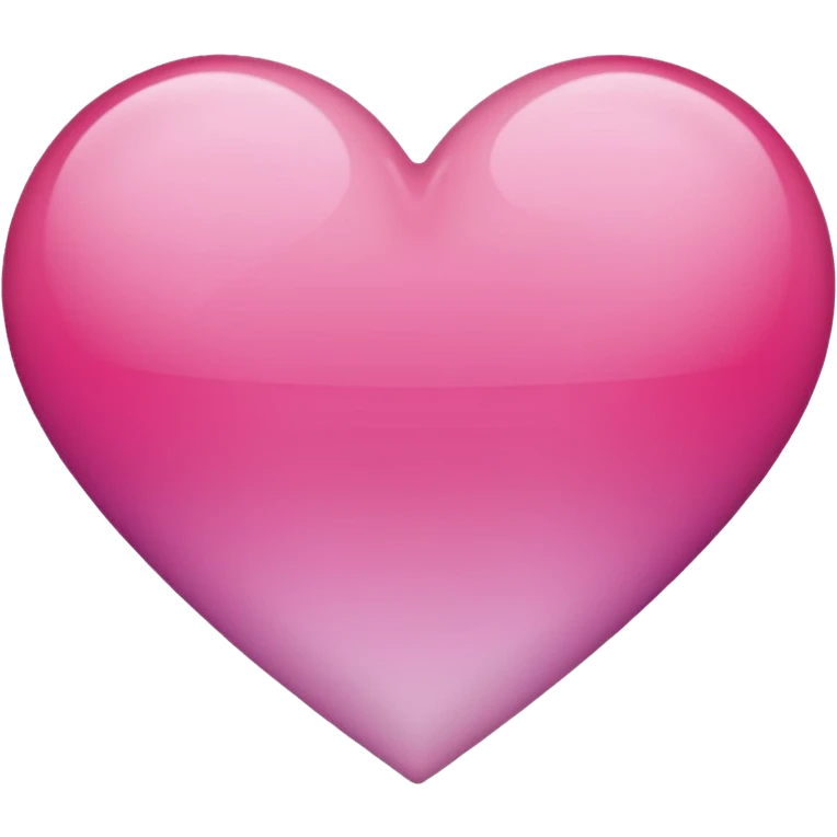 pink ombre heart, smooth color blend, shiny, rounded emoji