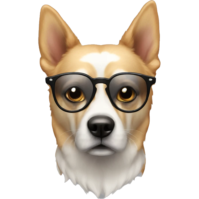 Chien avec des lunettes  emoji