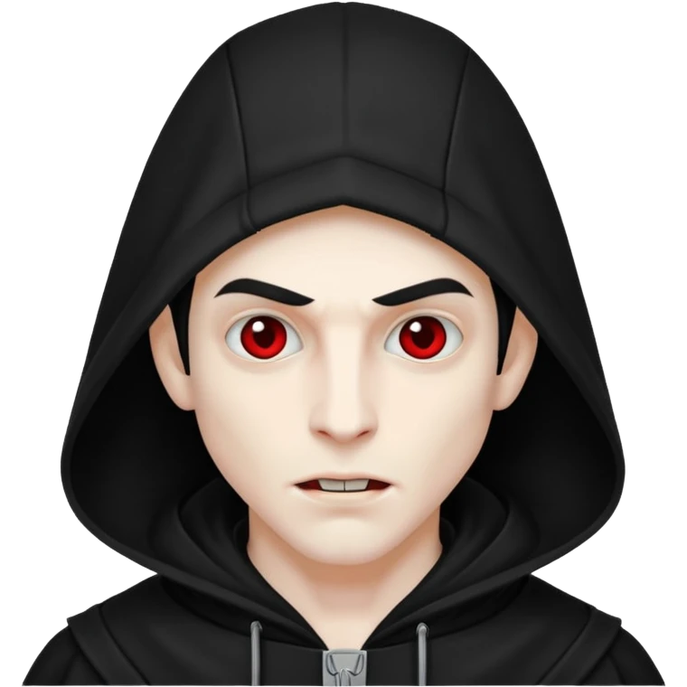 a vampire with a black hood emoji