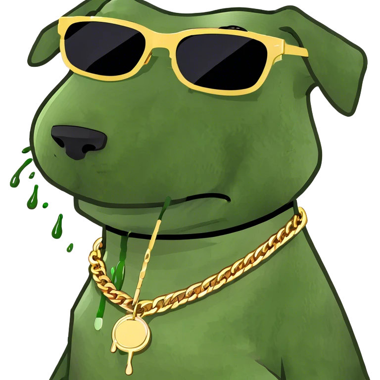 Dog with drip emoji
