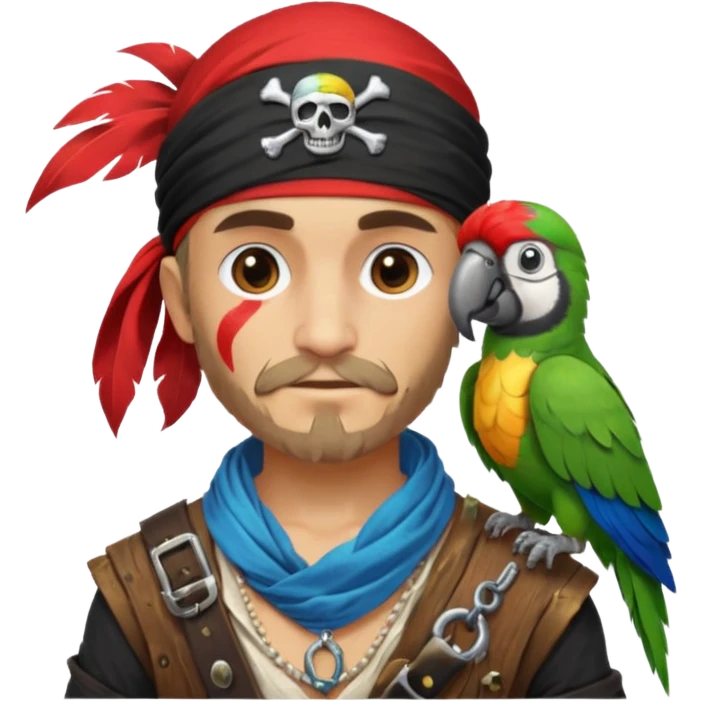 pirate and parrot emoji