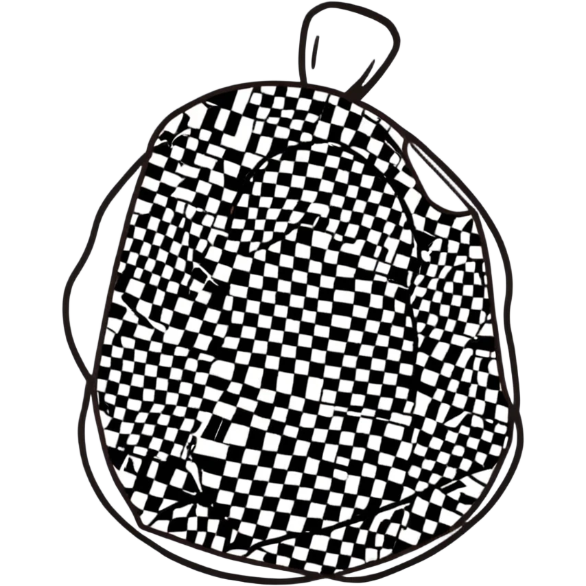 black and white checkered pattern emoji