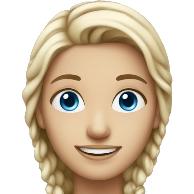 smiling woman with blue eyes  emoji
