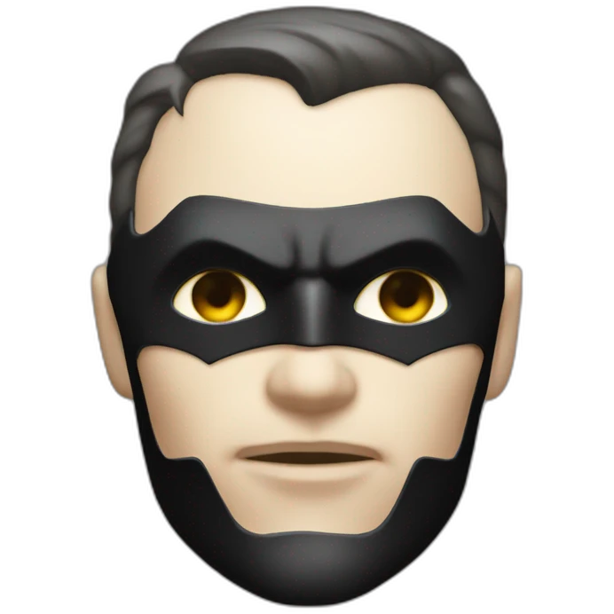 Batman avec un masque avec une couleur de peau noire emoji
