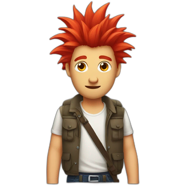 red-spiked-haired-guy emoji