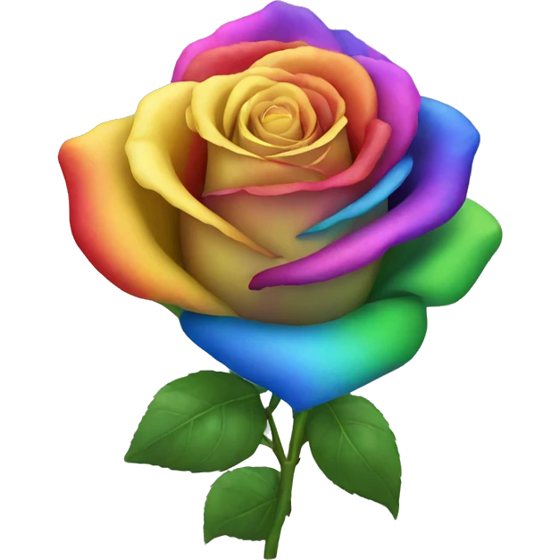 rainbow rose  emoji