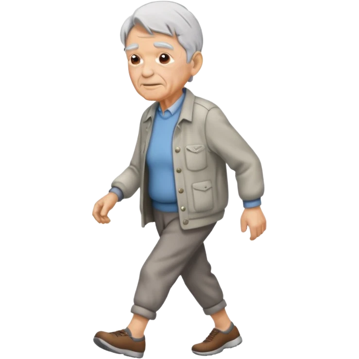 Old person walking  emoji