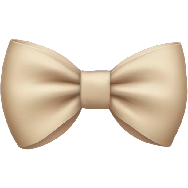 beige bow emoji