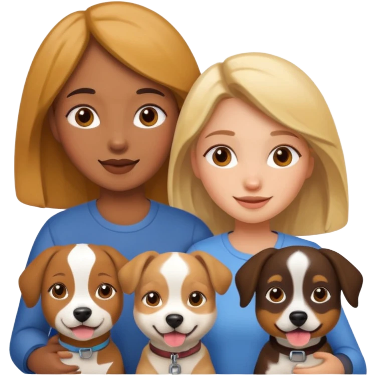 girls with dogs emoji