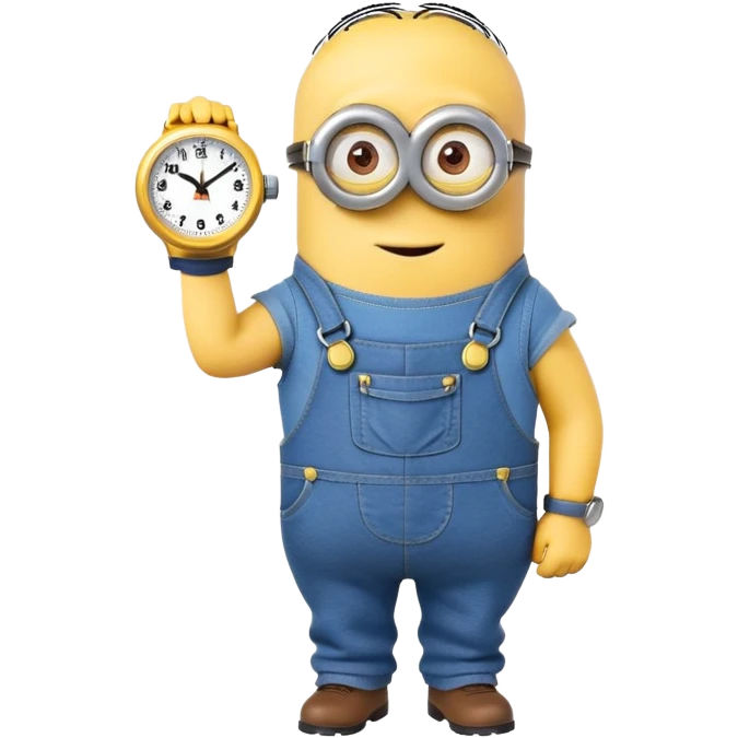 A minion tapping its watch  emoji