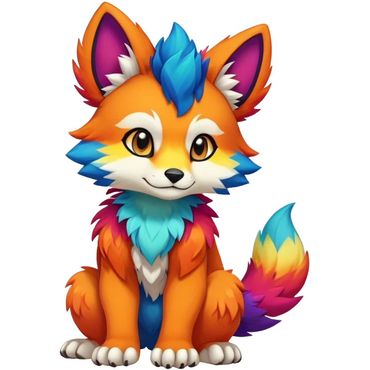 colorful anthro vernid fursona Fakemon emoji
