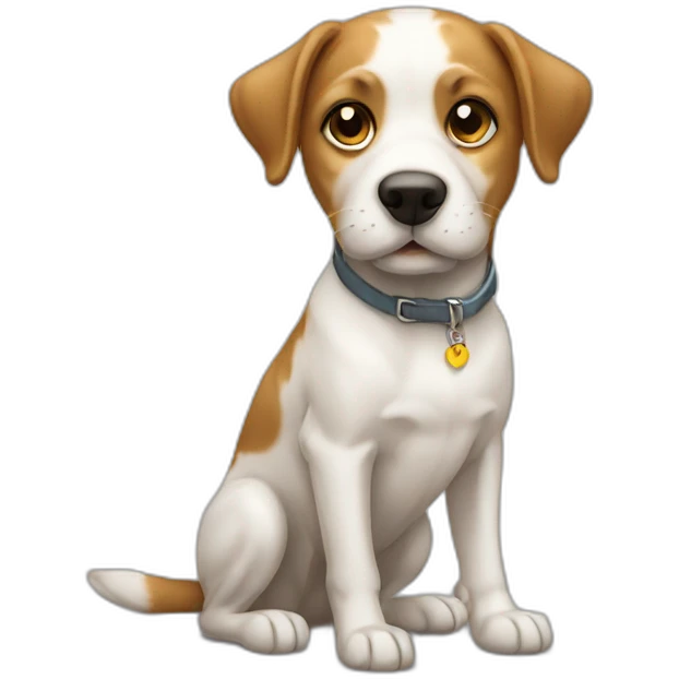 Chien sur un chat emoji