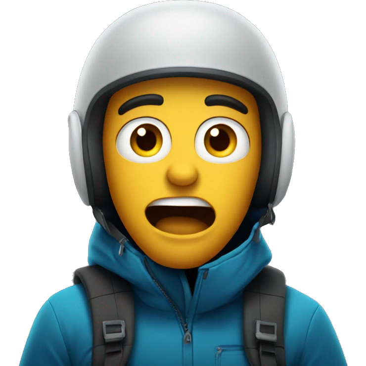 shocked guy darker ski emoji