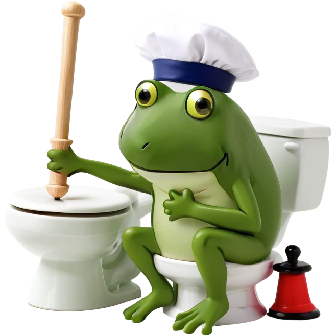 Cat flushing a toilet emoji
