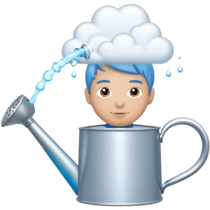 Cloud + watering can,Sky Gardeners. emoji