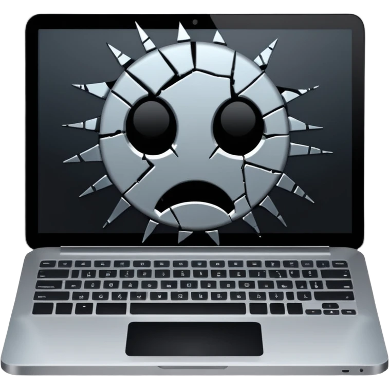 cracked laptop emoji