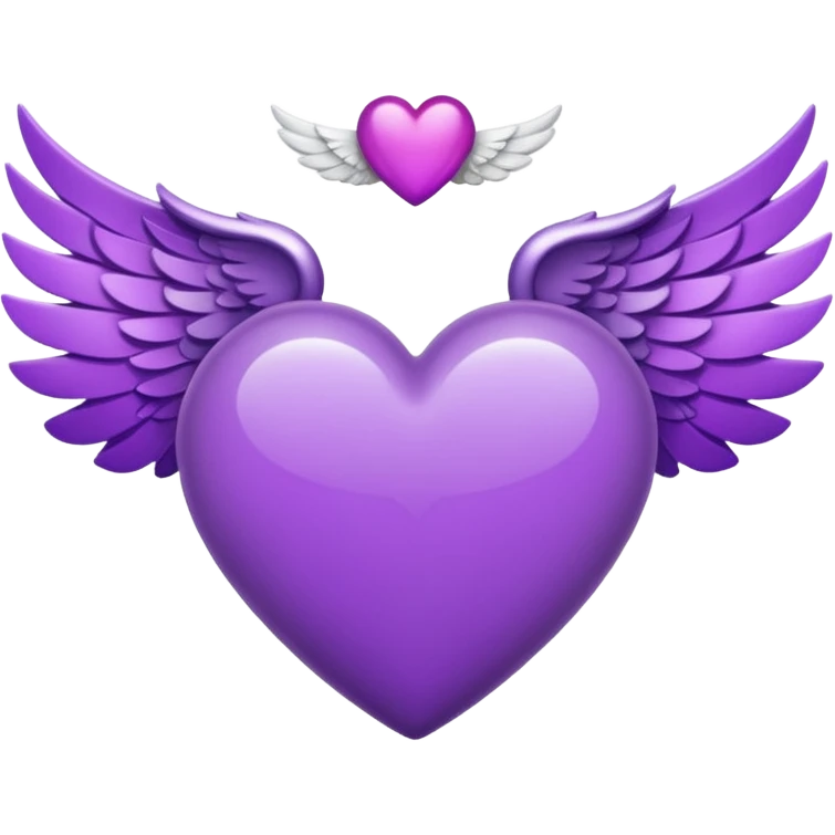 purple heart with white wings emoji