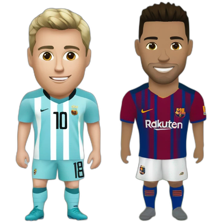 Ronaldo qui se fait taper par messi emoji