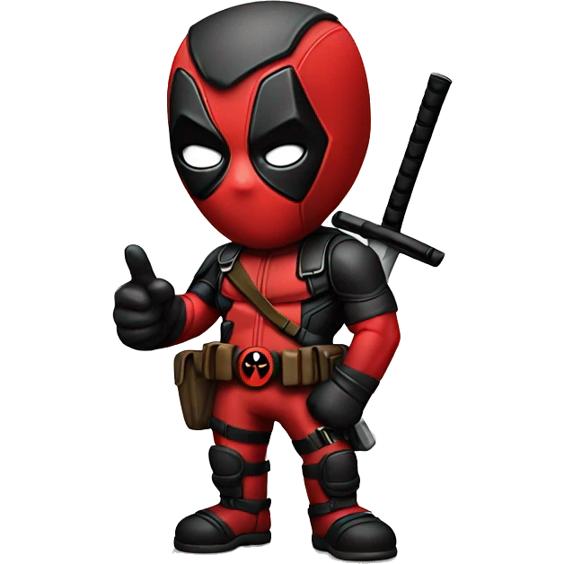Cute deadpool character  emoji