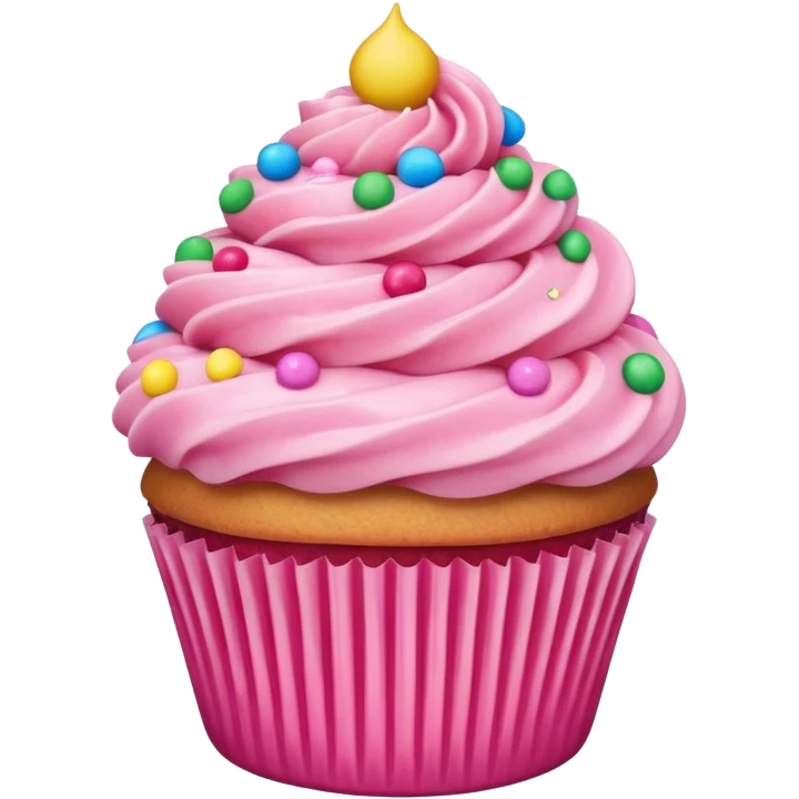 Cupcake with pink icing emoji