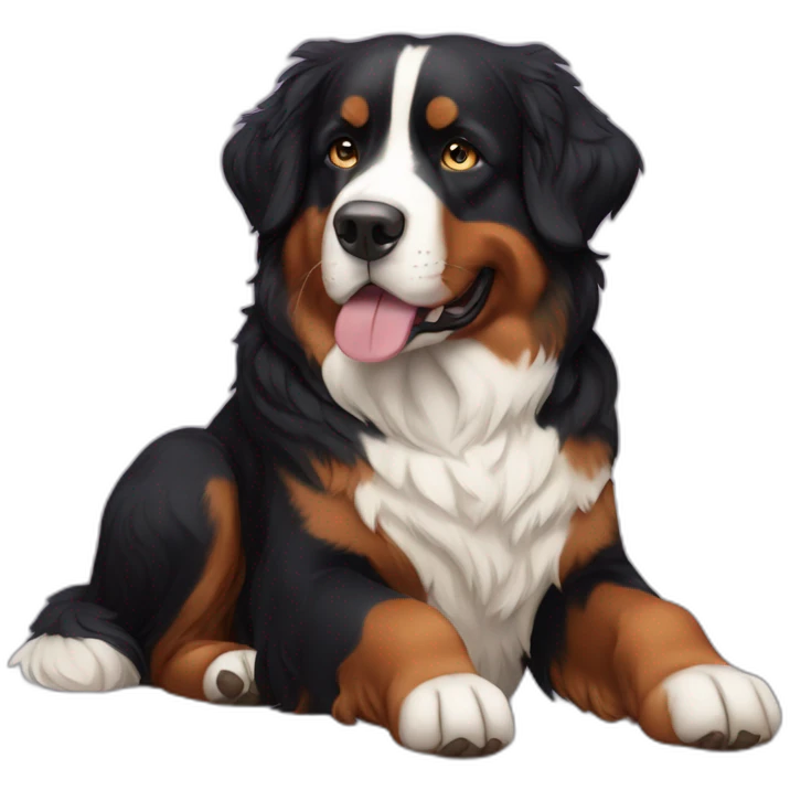 Bernese mountain dog queen emoji