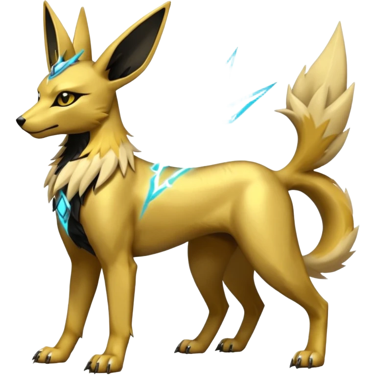 Anubis-Umbreon-Zeraora-Jolteon-Fakémon-hybrid-creature (full body)  emoji