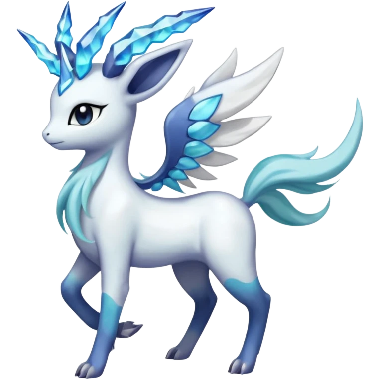Absol-Meloetta-Glaceon-Dialga-Suicune-Ponyta-fusion-animal-Fakémon-hybrid-creature emoji