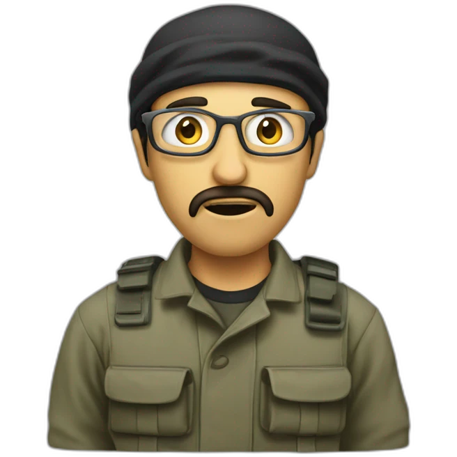 the creator of this tool being stunned by terrorists emoji