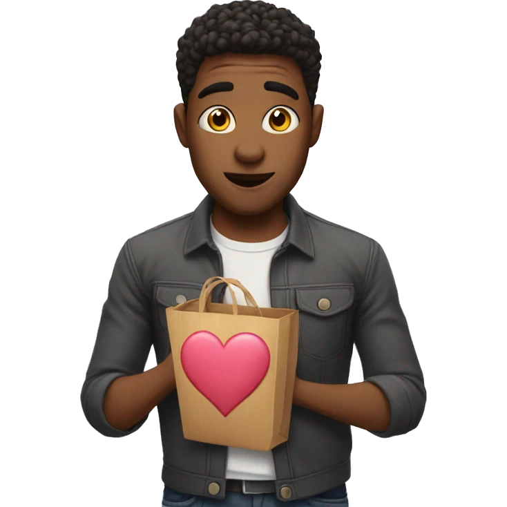 suprise with love emoji