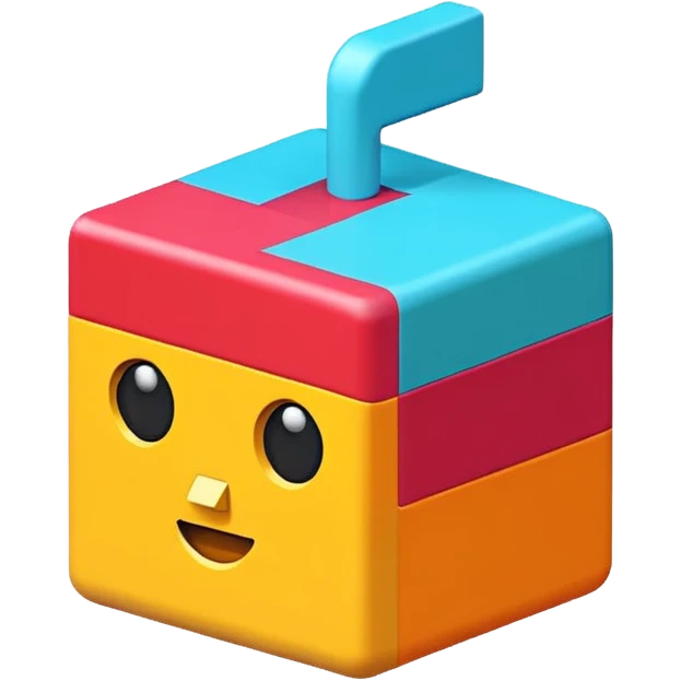 Pixeled style 3d emoji