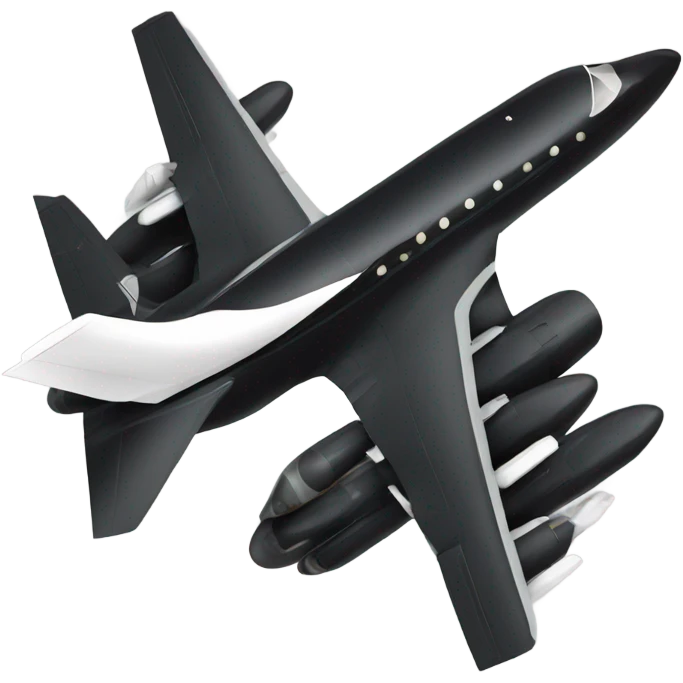 Black luxury jet emoji