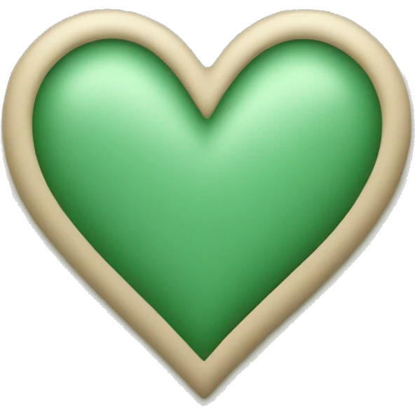 green beige heart emoji