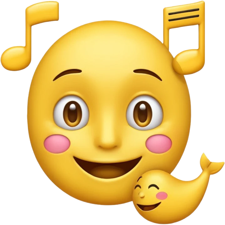 yellow emoji whistling with music notes coming out its mouth and side-eyeing emoji
