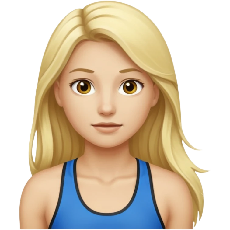 blonde long haired female athlete emoji