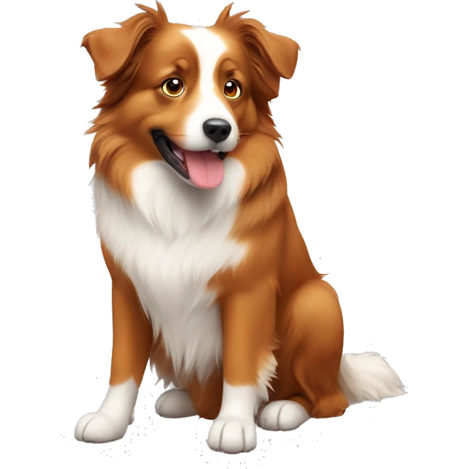 Orange Australian shepherd emoji