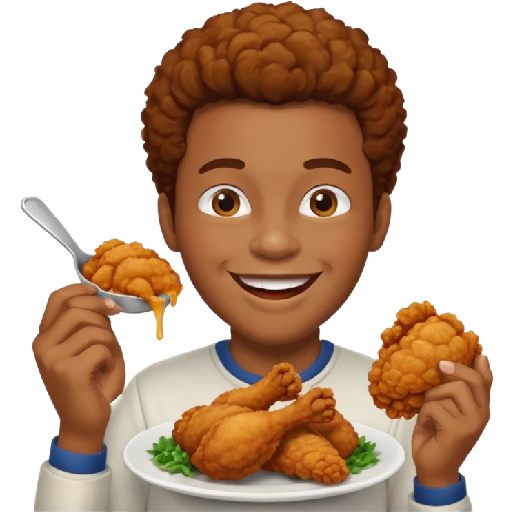 Black person chicken funny emoji