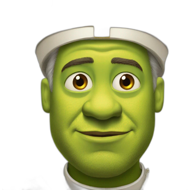 Shrek-as-pope emoji