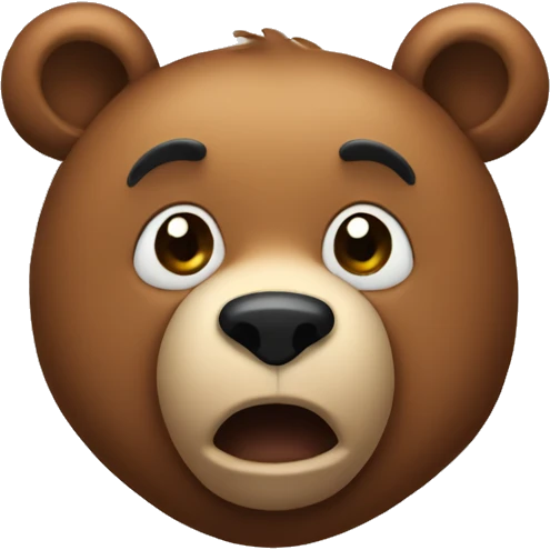 embarrassed bear emoji