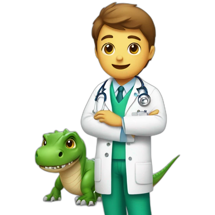 dinosaur seeing a doctor emoji