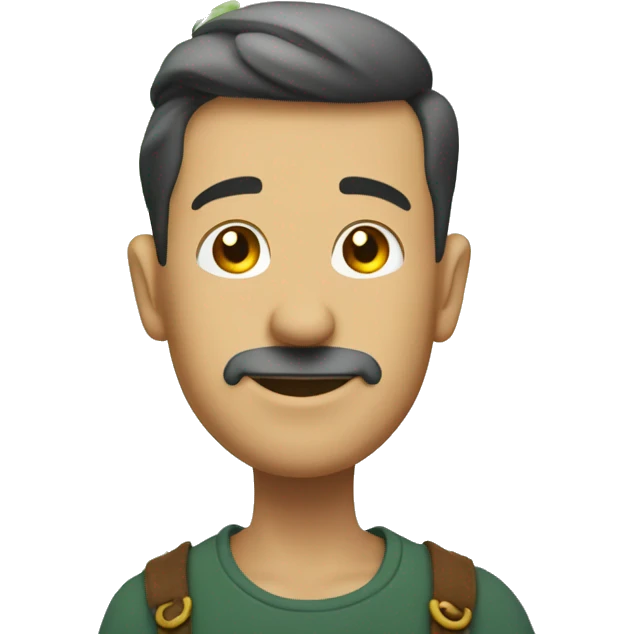 beanstalk with a man’s face emoji