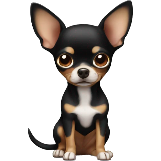 Chihuahua black and brown emoji