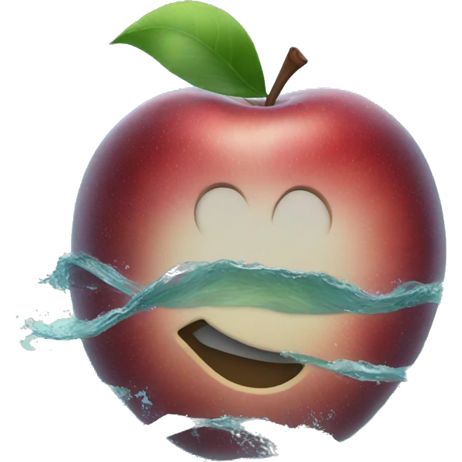 Apple in the ocean emoji