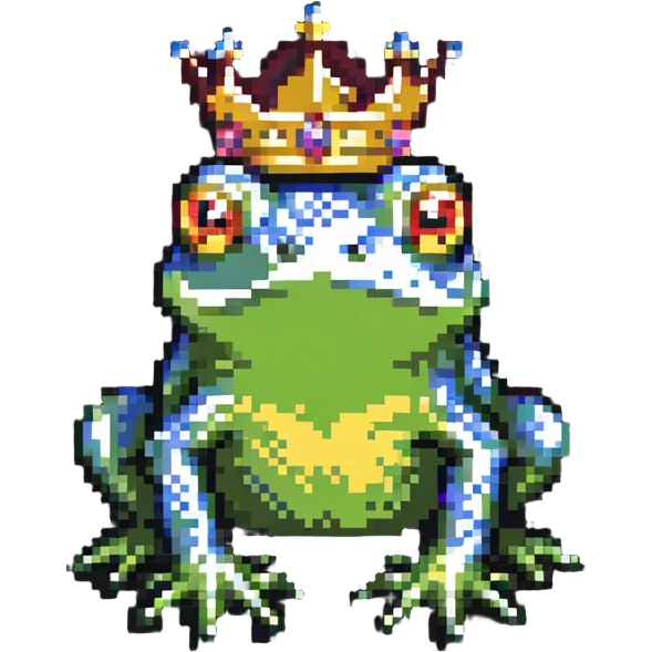 crowned frog emoji