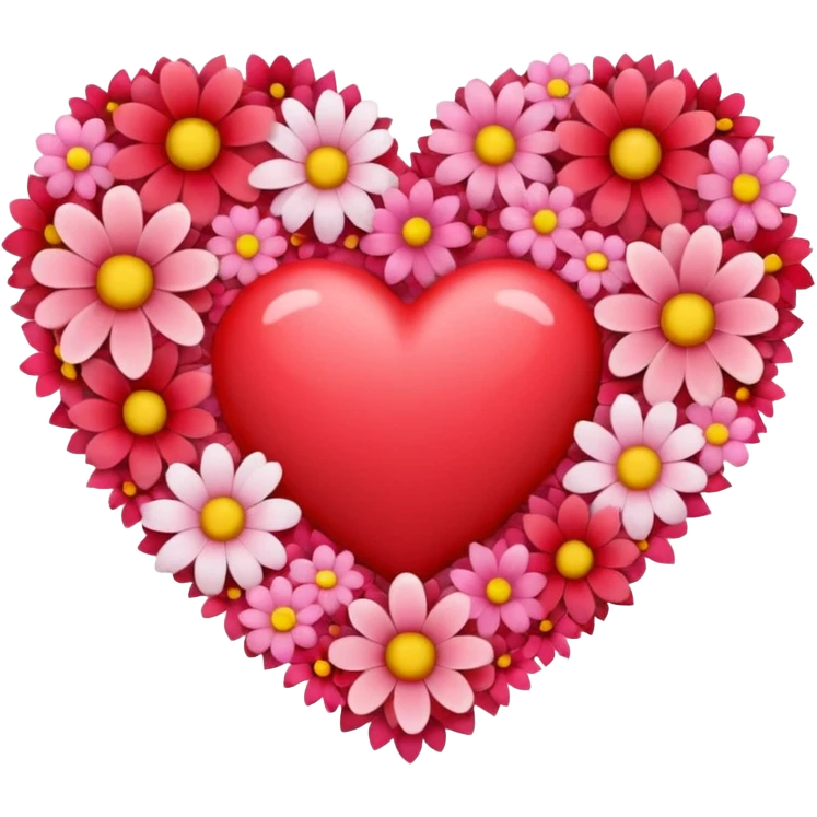 a heart made of flowers emoji