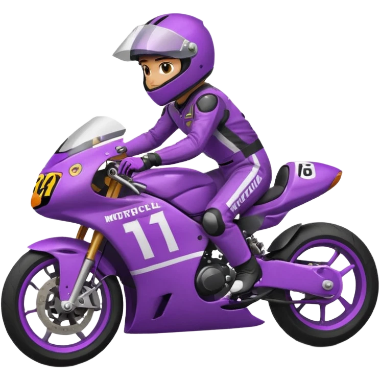 motorcycle-racer on purple motorcycle  emoji