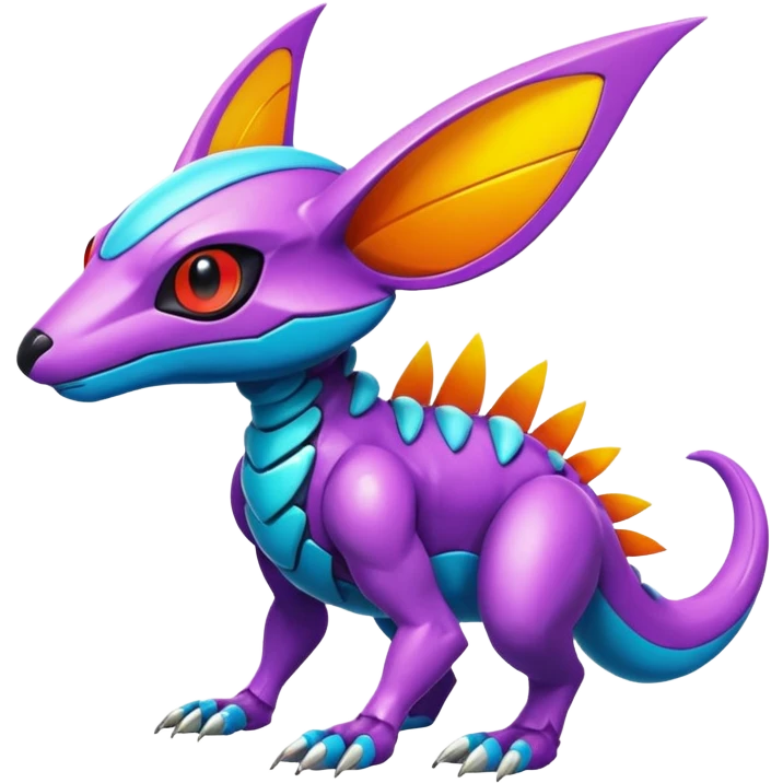  exotic tropical cyber-Protogen-Fakémon-Pokémon-Vernid-creature emoji