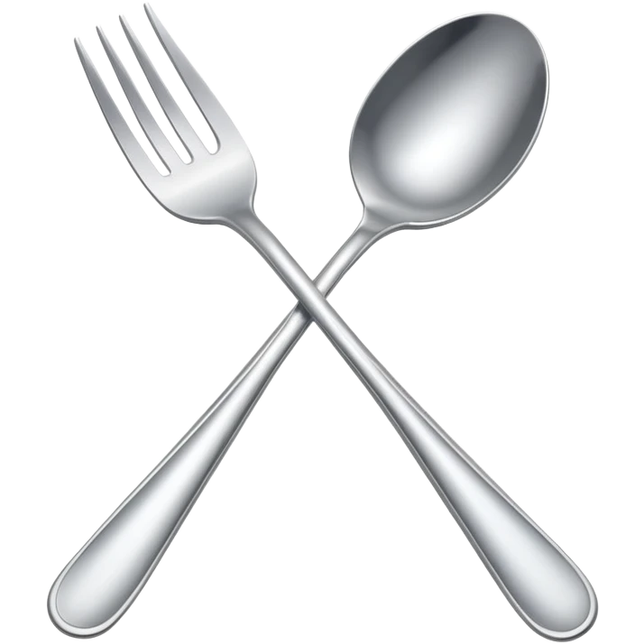 Fancy elegant aesthetic deluxe fork and spoon  emoji