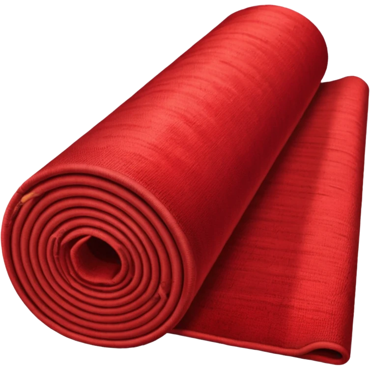  A full red rug, rolled up, once emoji